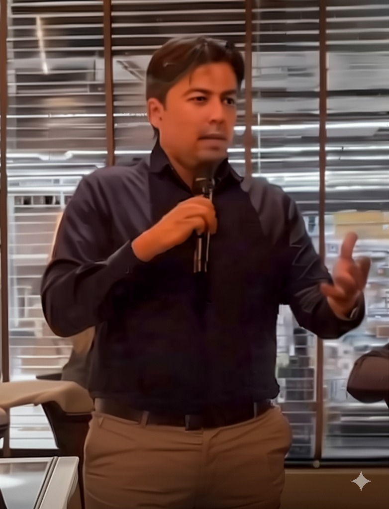 Executivo em apresentação
